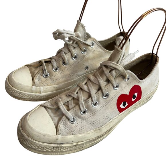 Comme des Garçons Play Converse Low Chuck Taylor Sneakers - Picture 3 of 14